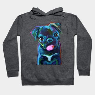 CUTE BLACK PUG PUPPY Hoodie